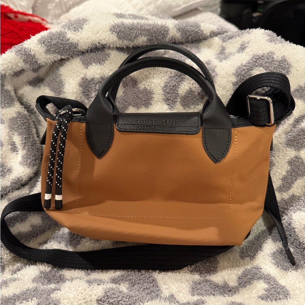 Longchamp Tan and Black Crossbody Bag - Picture 2 of 6